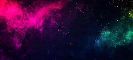 Colorful nebulae with pink and teal hues form an artistic cosmic backdrop for space visuals photo