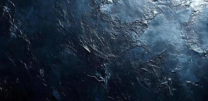 Dark and textured metallic blue surface shows brush strokes, creating a rich background photo