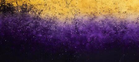 Dark purple hues gradually transition into a textured golden yellow background for versatile usage photo