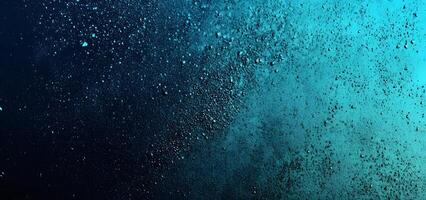 Dense turquoise abstract field with grainy texture transitions into dark navy blue night photo