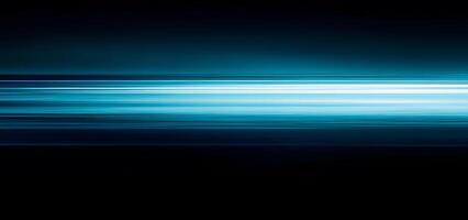 Electric horizontal lines appear on a blue gradient backdrop transitioning to solid black below photo