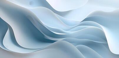 Subtle pale blue abstract background showcases gentle flowing curves creating a peaceful wave effect photo