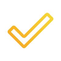 0range Gradient Checkmark Icon vector