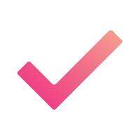 Red Gradient Checkmark Icon vector
