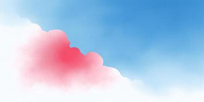 Colorful clouds in a serene sky create a calming atmosphere with soft hues of blue and red, evoking a peaceful and tranquil mood, artistic sky concept photo
