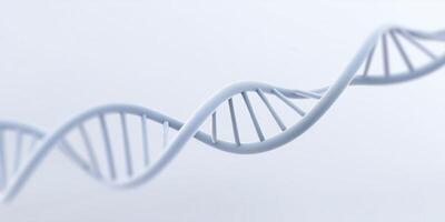 DNA double helix structure in a clean, minimalistic design showcasing genetic information and molecular biology concepts with copy space for text insertion photo