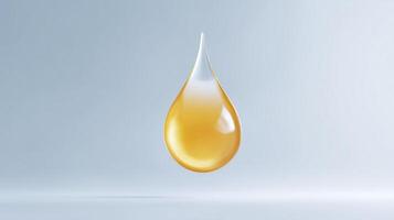 A drop of oil on a white background photo