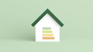 A house with an energy rating on it photo