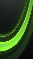 Glowing green neon lines creating concentric circles on dark background photo