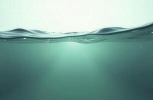 Light filtering through the surface of calm turquoise water photo