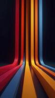 Colorful stripes creating a dynamic and modern background design photo