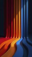 Colorful flowing lines creating a vibrant abstract composition photo