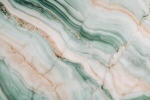 Green and white marble texture with abstract patterns photo