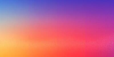 Colorful gradient background fading from blue to orange with noise texture photo
