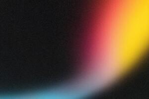 Abstract gradient of dark black with multicolored light effect photo