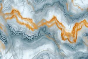 Abstract orange and gray marble texture with fluid patterns photo