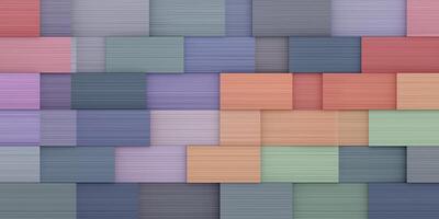 Colorful abstract background featuring a mosaic of textured rectangular panels in various shades, creating a visually appealing composition with depth and harmony photo