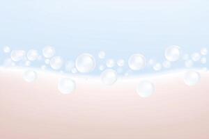 Soft pastel background featuring translucent bubbles floating above a smooth gradient surface, creating a serene and calming atmosphere for design and creative projects photo