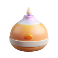 3d render of a colorful, modern, and stylized aromatherapy essential oil diffuser. png