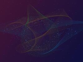 Abstract Dynamic Wave Particles Futuristic Background vector