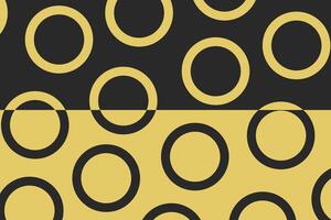 Bold circular pattern with split yellow and black color scheme vector