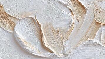 A close up of a painting with white paint photo