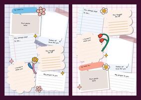A letter set for teachers to show appreciation for their dedication. Includes paper for students to write heartfelt messages and personal testimonials. vector