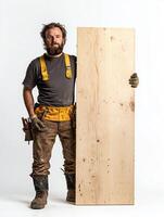 Hands-On Carpenter Posed for Professional Shot photo