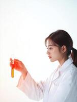 Inquisitive Female Scientist Ready for Discovery photo