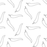 Decorative pattern featuring hand-drawn chili peppers on a plain background vector