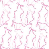 Elegant pink ribbon pattern on a white background for decorative purposes in crafting projects vector
