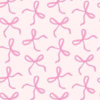Pink ribbon pattern creating a soft, whimsical background perfect for celebrations and craft projects vector