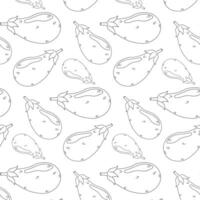 Decorative pattern featuring eggplant illustrations on a white background for artistic projects vector