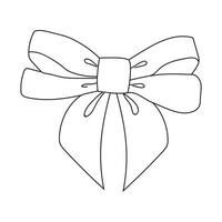 Decorative bow design created with simple lines for craft and artistic projects vector