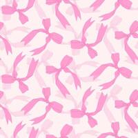 Repeated pattern of pink ribbons on a light background suitable for celebrations and crafts in various design applications vector
