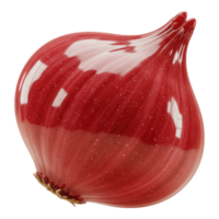 Vibrant Red Onion 3D Render with Transparent Background for Culinary Use png