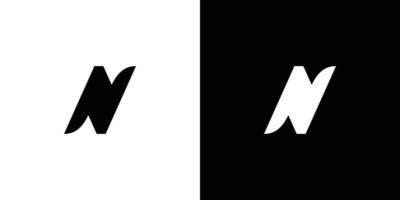 Modern and simple N initials logo design vector