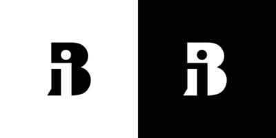 modern and unique letter iB initials logo design vector