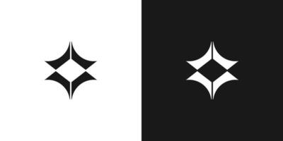 Abstract and cool star icon logo design vector
