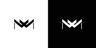 Modern and elegant letter WM initials logo design vector
