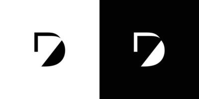 Modern and unique D initials logo design vector
