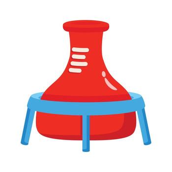 Get this 2d icon showcasing flask stand for lab vector