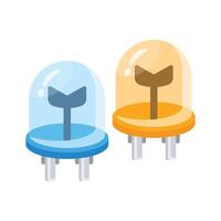 A modern 2d icon showing power diodes design element vector