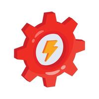 A visually engaging 2d icon of power management vector