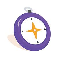 A 2d icon of compass ready for premium use vector