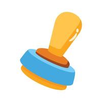A well designed 2d icon showing stamp vector