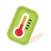 A well designed 2d style icon of thermometer tool vector