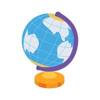 A 2d icon of table globe ready for premium use vector