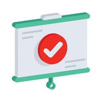 A visually appealing 2d icon depicting lecture vector