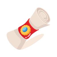 A trendy 2d icon representing degree scroll vector